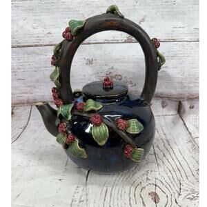 Tea Pot Blue Ceramic Collective Pottery
